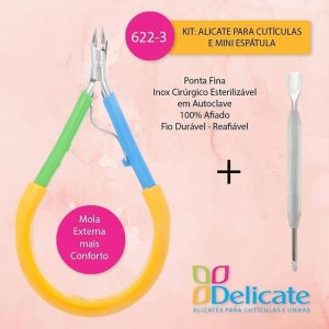 Alicate Cutículas/Espátula Delicate Kit 622-3