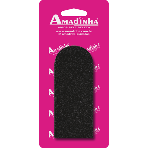LIXA PEDICURE PRETA FINA C/ 12 UNIDS AMADINHA