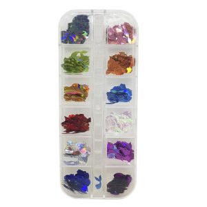 Decoração Calda de Sereia Colorido Fan Nails FJ26274