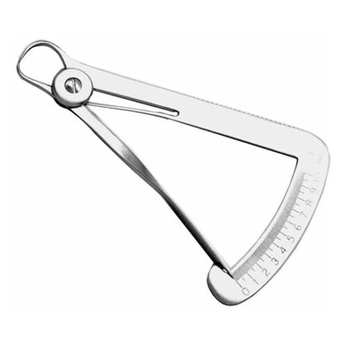 Especímetro em Aço Inox - Escala 0-10mm Para Unhas Manicure