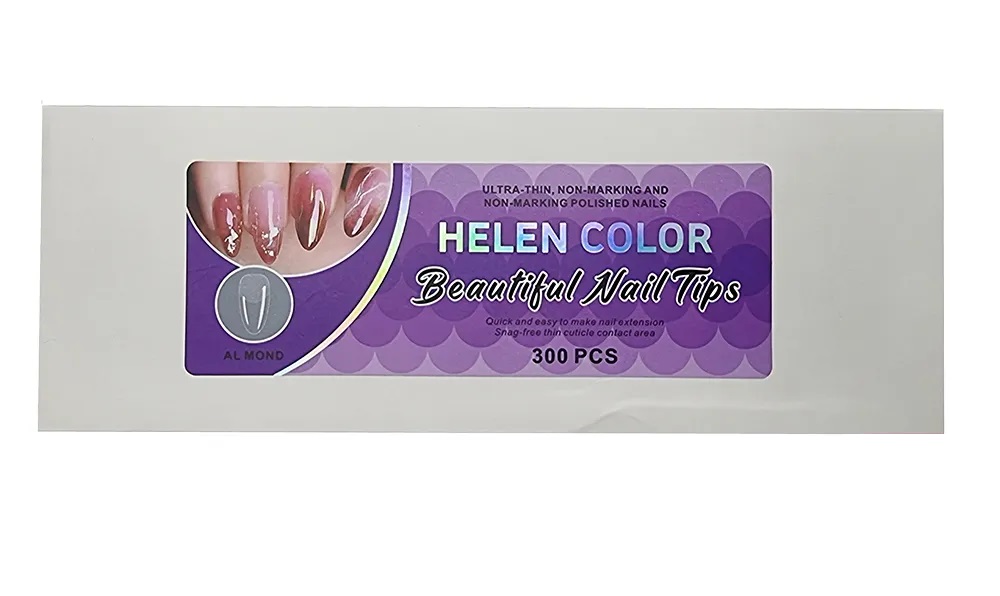 Unhas Postiças Soft Gel - Almond Base Fosca - Helen Color 300 unidades - Imagem 2