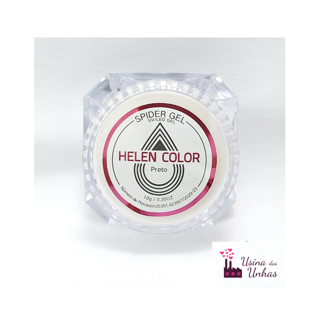 Spider Gel Para Unhas 10g Preto - HELEN COLOR