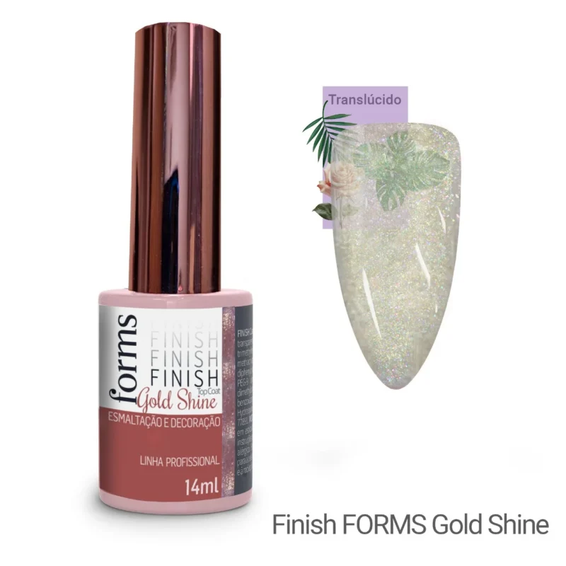 Gel Finish Gold Shine TopCoat - Forms 14ml