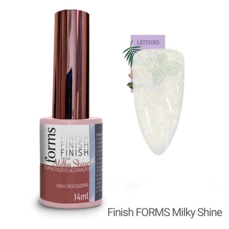 Gel Finish Milky Shine TopCoat - Forms 14ml