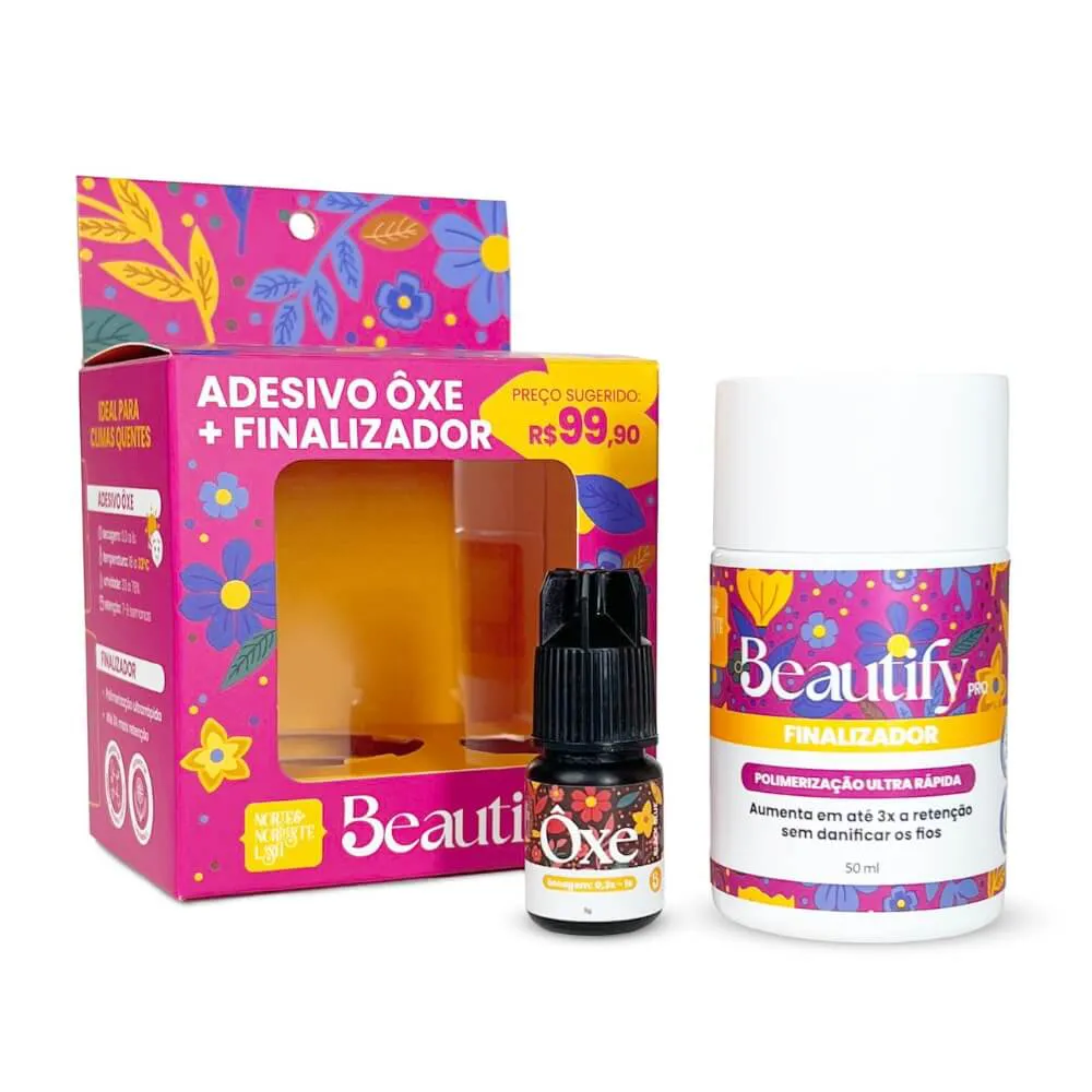 Kit Adesivo Oxê 3g + Finalizador 50ml Beautify Pro