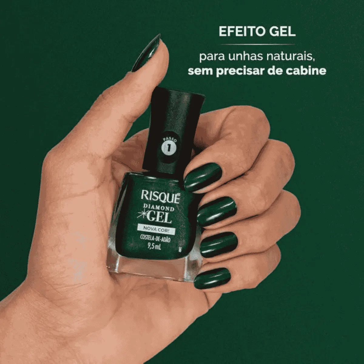 Esmalte Risqué Diamond Gel Costela de Adão 9.5ml - Imagem 2