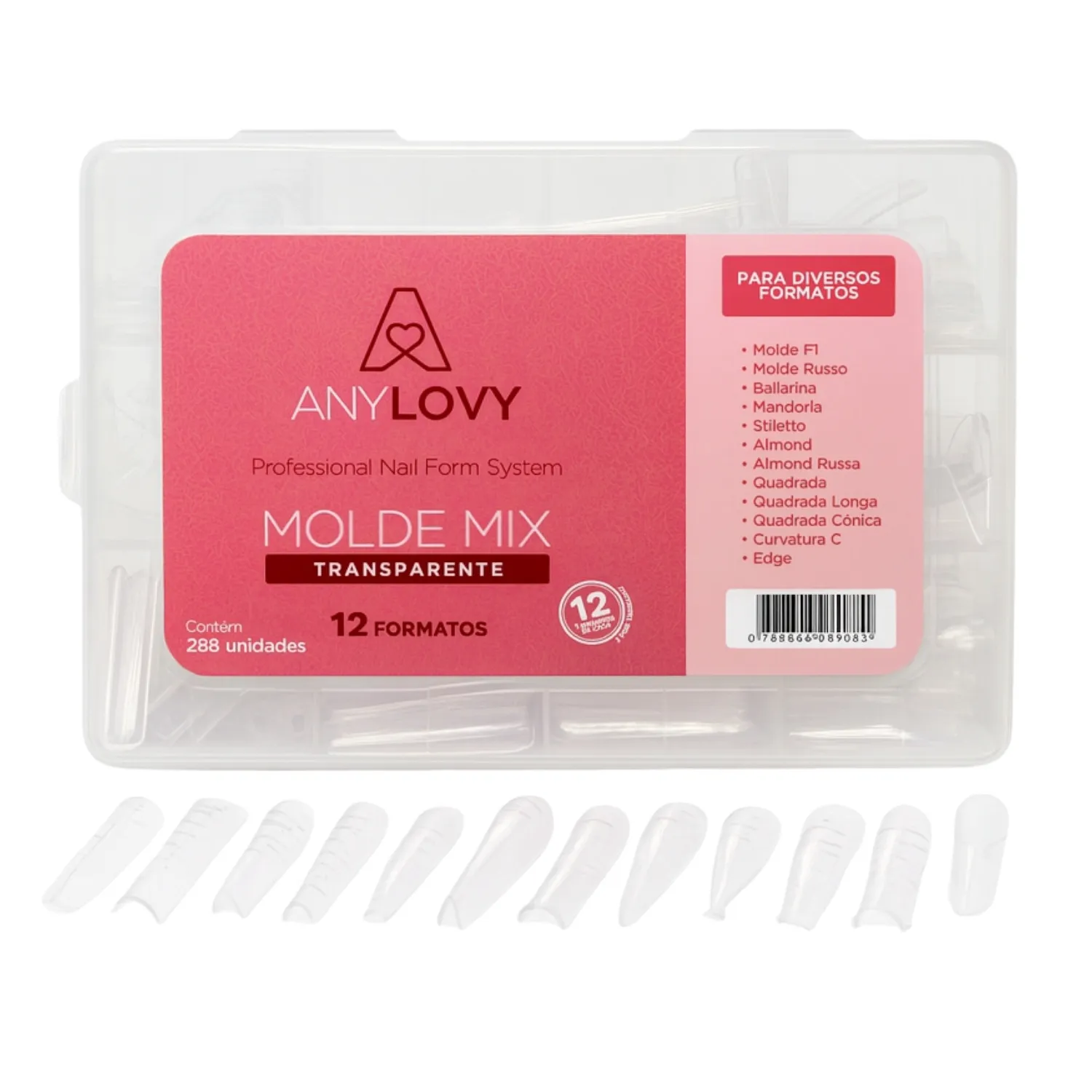 Molde F1 Mix Transparente 288 Unidades 12 Formatos  ANYLOVY - Imagem 4