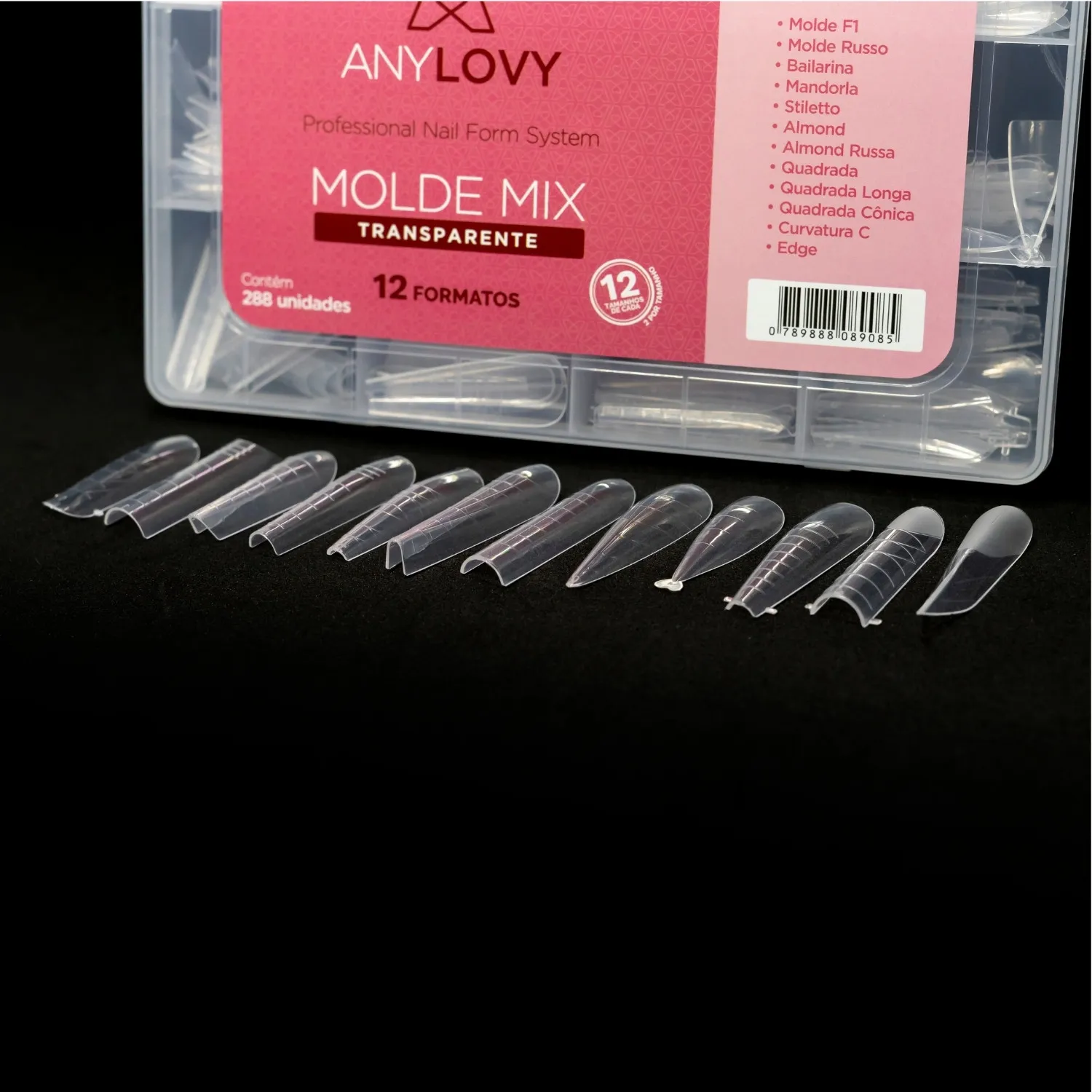 Molde F1 Mix Transparente 288 Unidades 12 Formatos  ANYLOVY - Imagem 3
