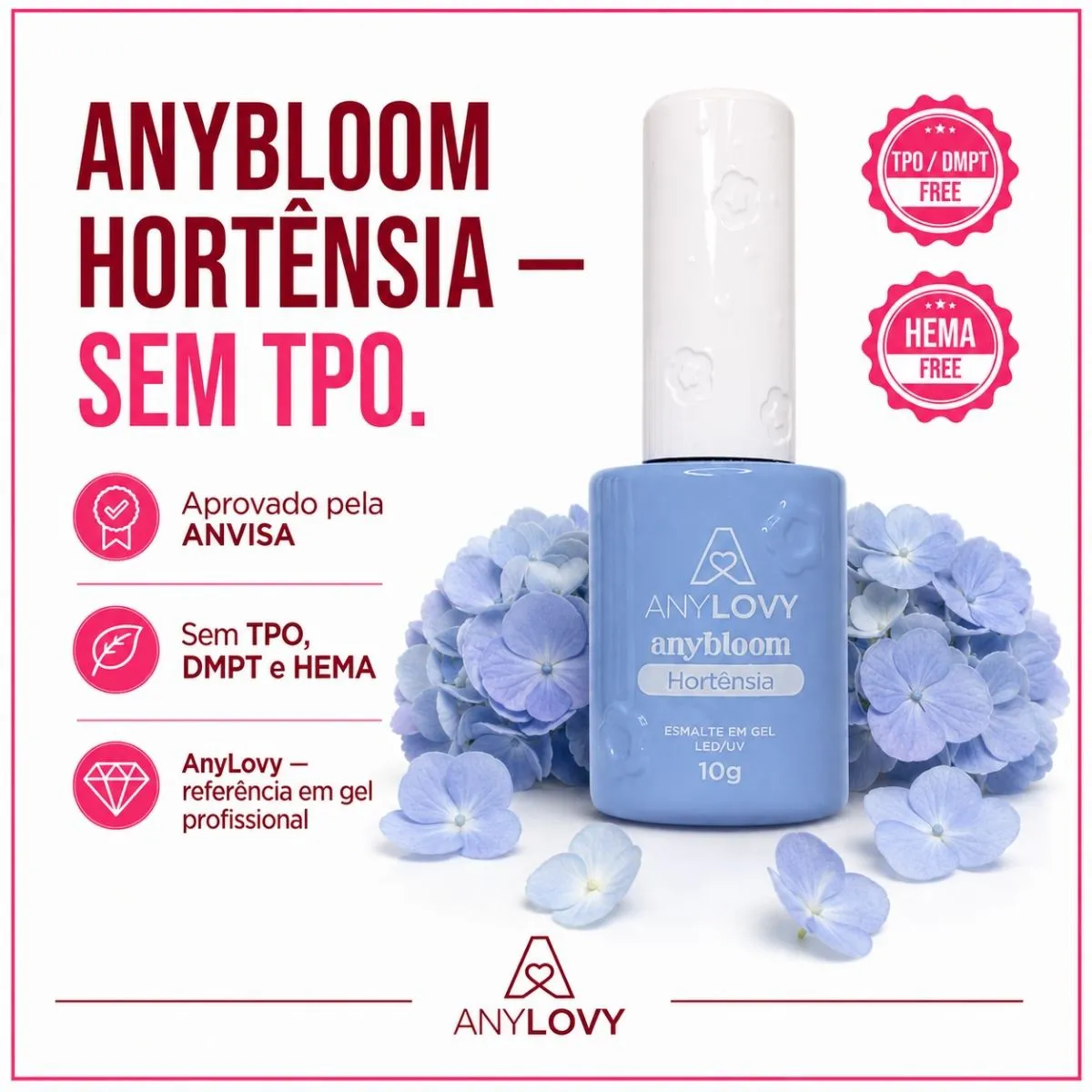 Esmalte em Gel Anybloom Hortênsia 10g - ANYLOVY - Imagem 3