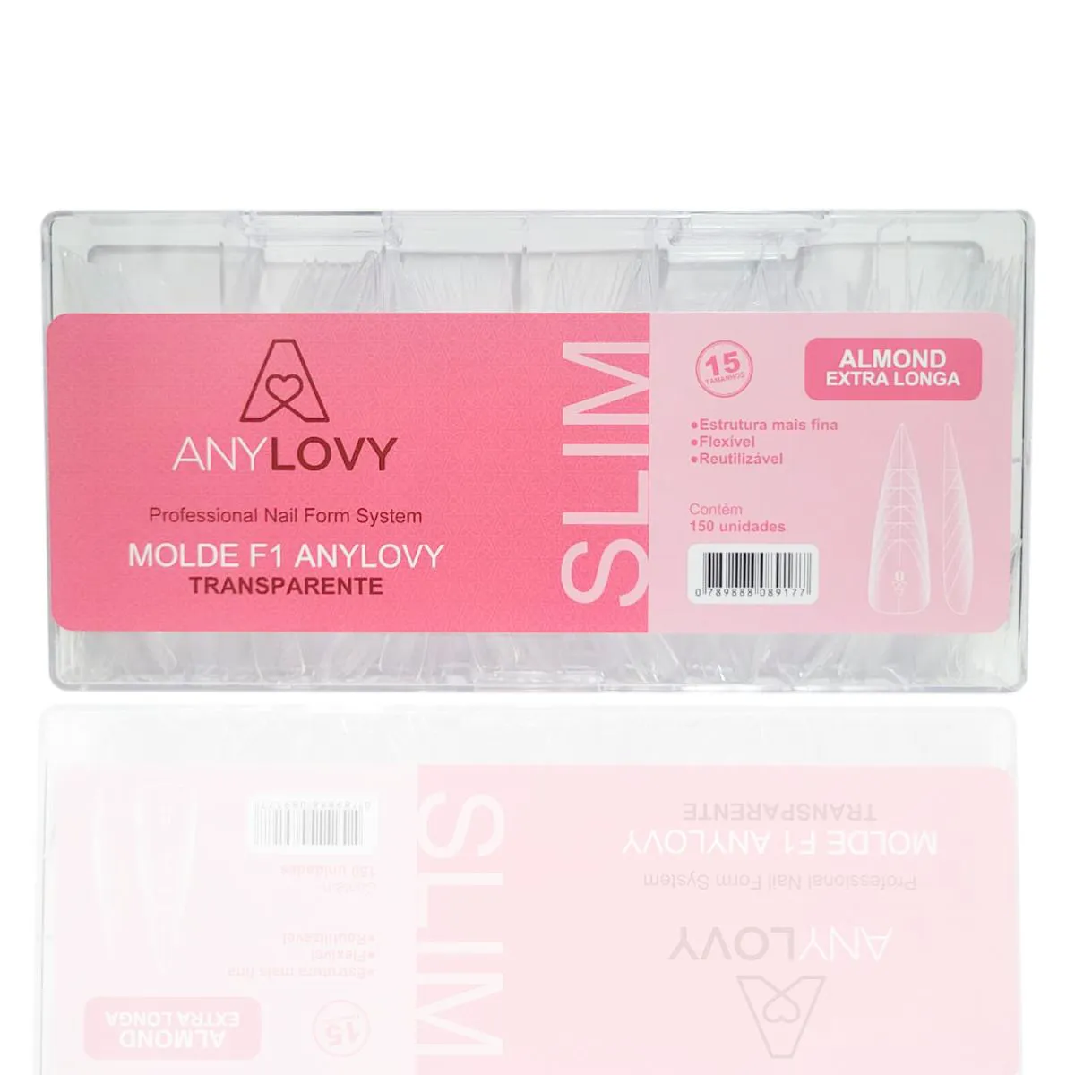 Molde F1 Slim Almond Extra Longa Zero Milímetro 150 Unidades ANYLOVY - Imagem 3