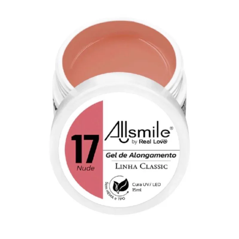 Gel Real Love 15ml Linha Classic Allsmile Cor 17 Nude