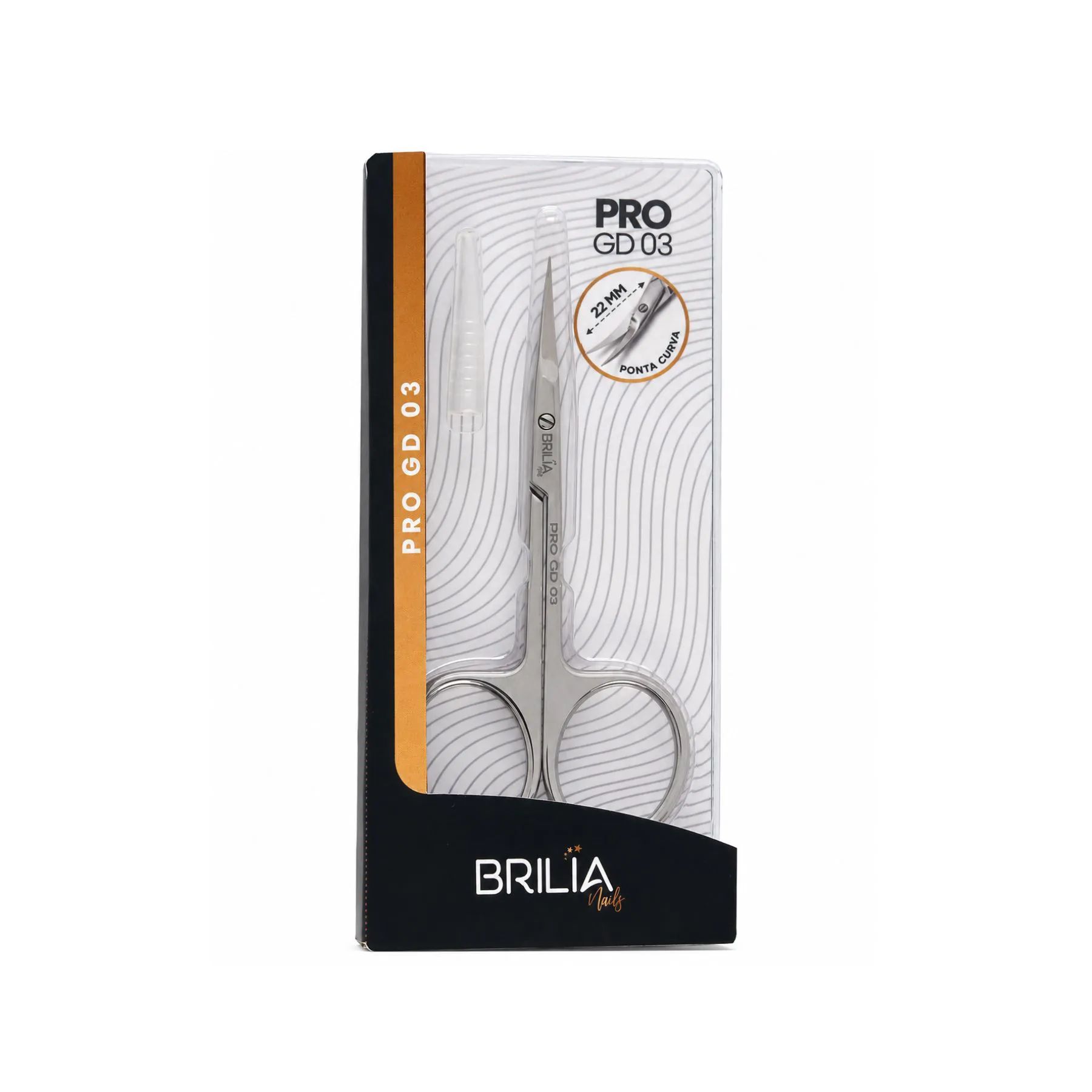 Tesoura de Cutícula PRO GD 03 Brilia Nails