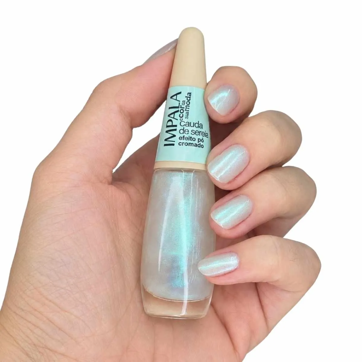 Esmalte Impala Cremoso A Cor da Sua Moda - Pó Cromado Cauda de Sereia 7.5ml - Imagem 2