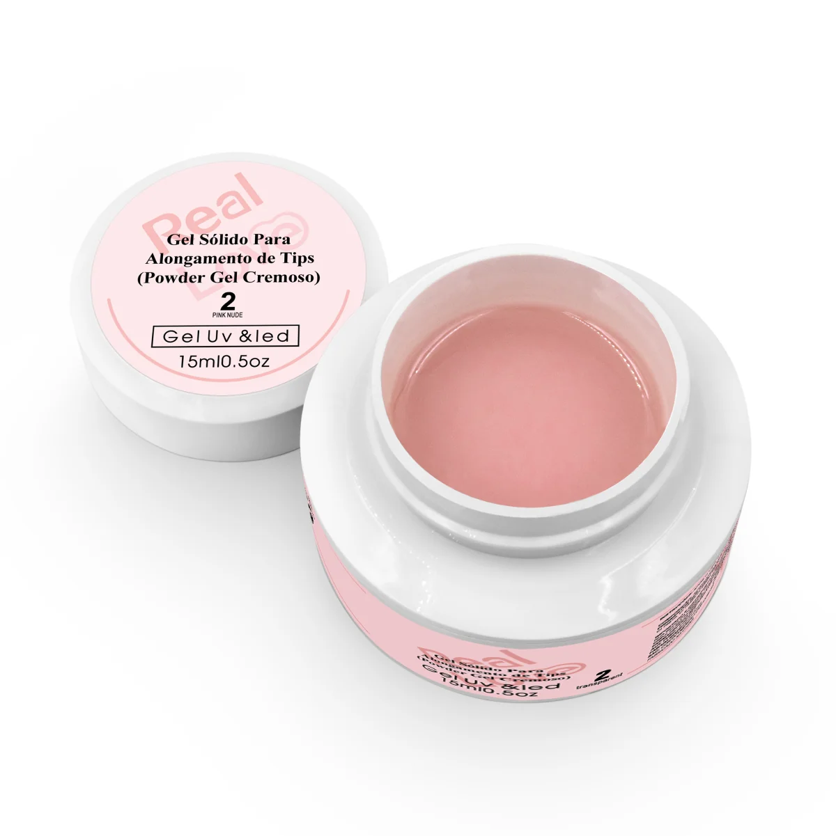 Gel de Modelagem Sólido 15ml Real Love Cor 02 Pink Nude