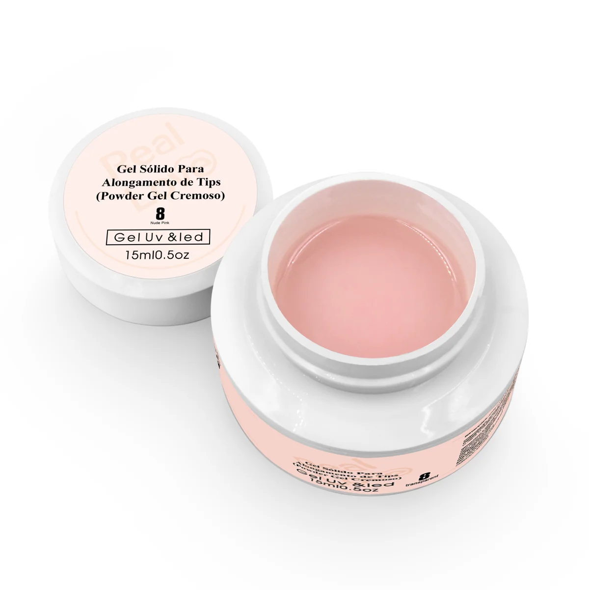 Gel de Modelagem Sólido 15ml Real Love Cor 08 Nude Pink