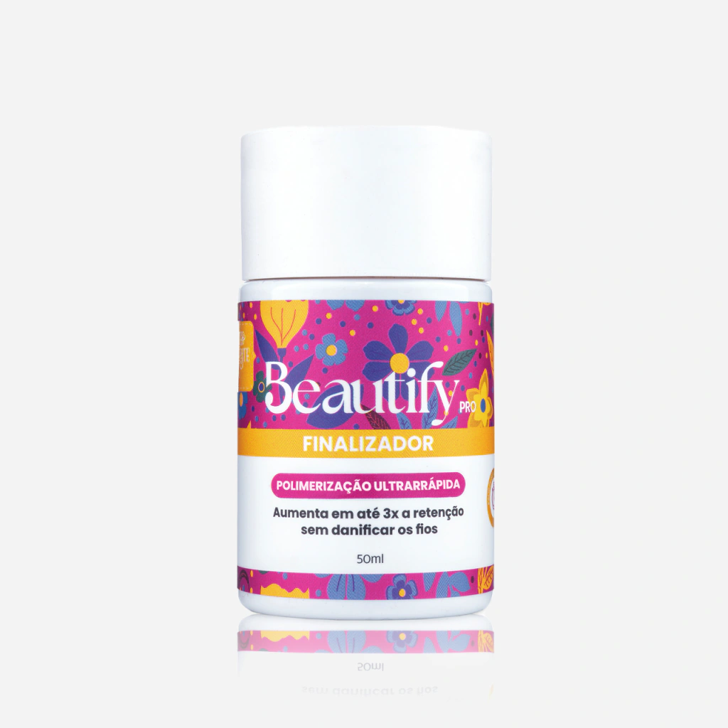 Finalizador Beautify Pro Polimerização Ultra Rápida Extensão de Cílios 50ml