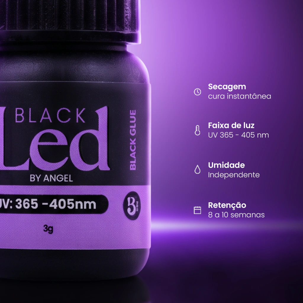 COLA PARA EXTENSÃO DE CÍLIOS LED BLACK BEAUTIFY PRO 3G - Imagem 3